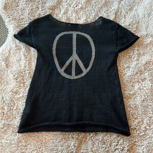 American Retro Peace Sign Sweater 1/S